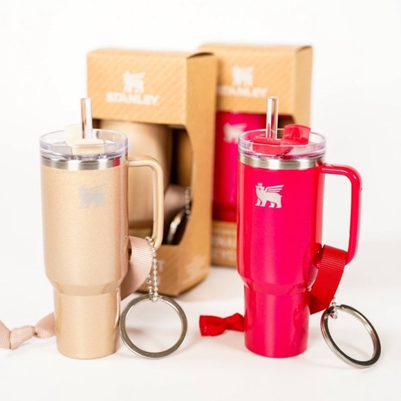 NEW Stanley Water Bottle Keychain Christmas Tree Ornament Red Delicious - Picture 2 of 10